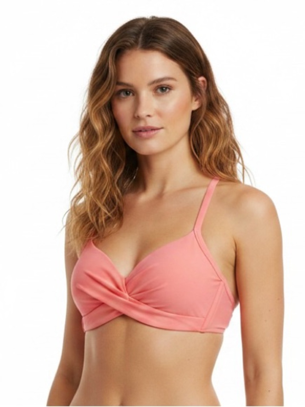 Athleta Coral Twist Front Strappy Bikini Top